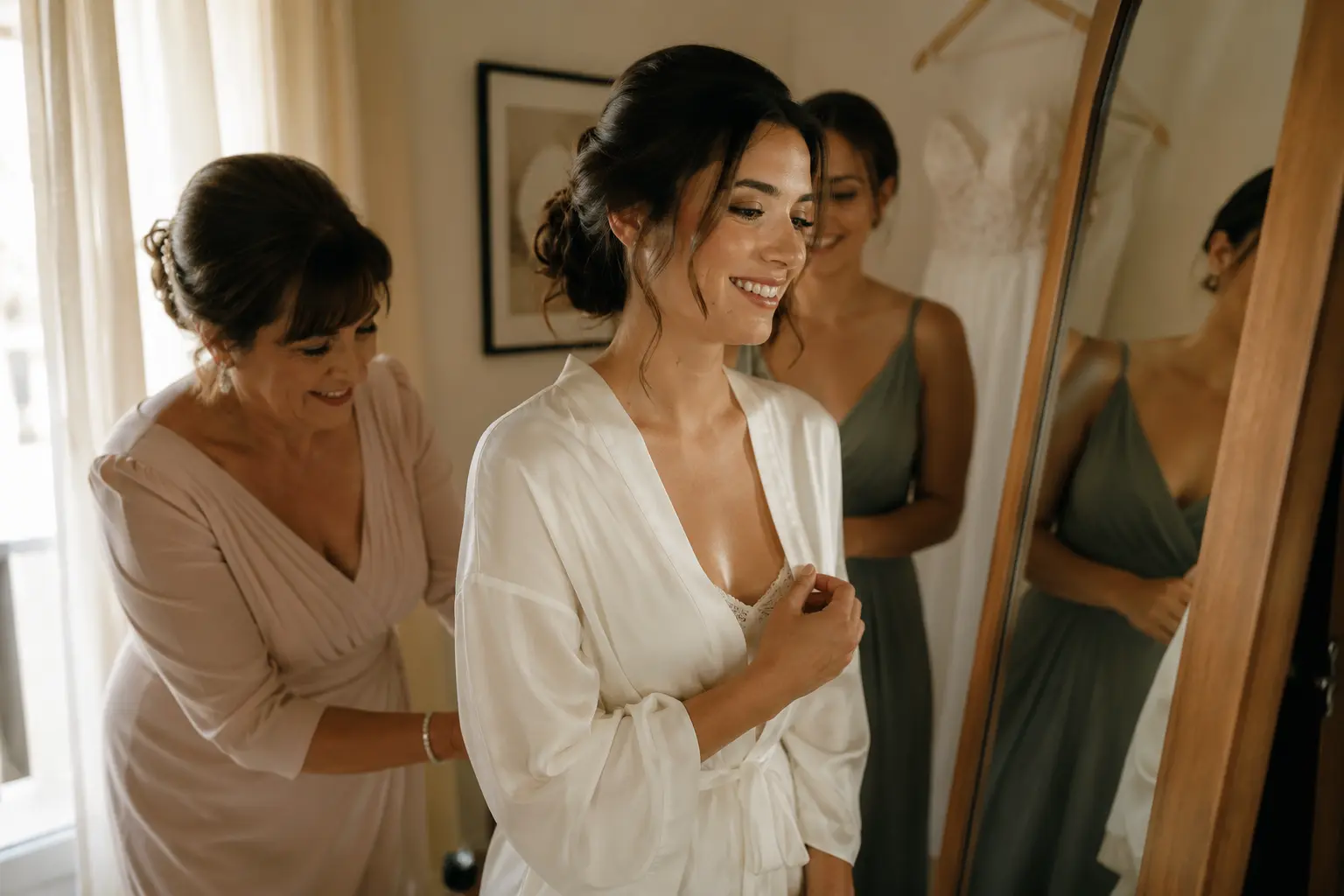 Preparativos de novia durante una boda en Málaga