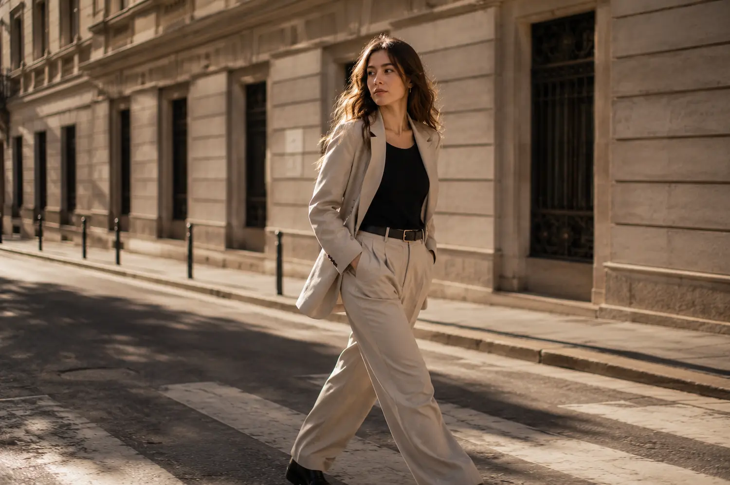 Mujer durante una sesión de retrato natural en Málaga